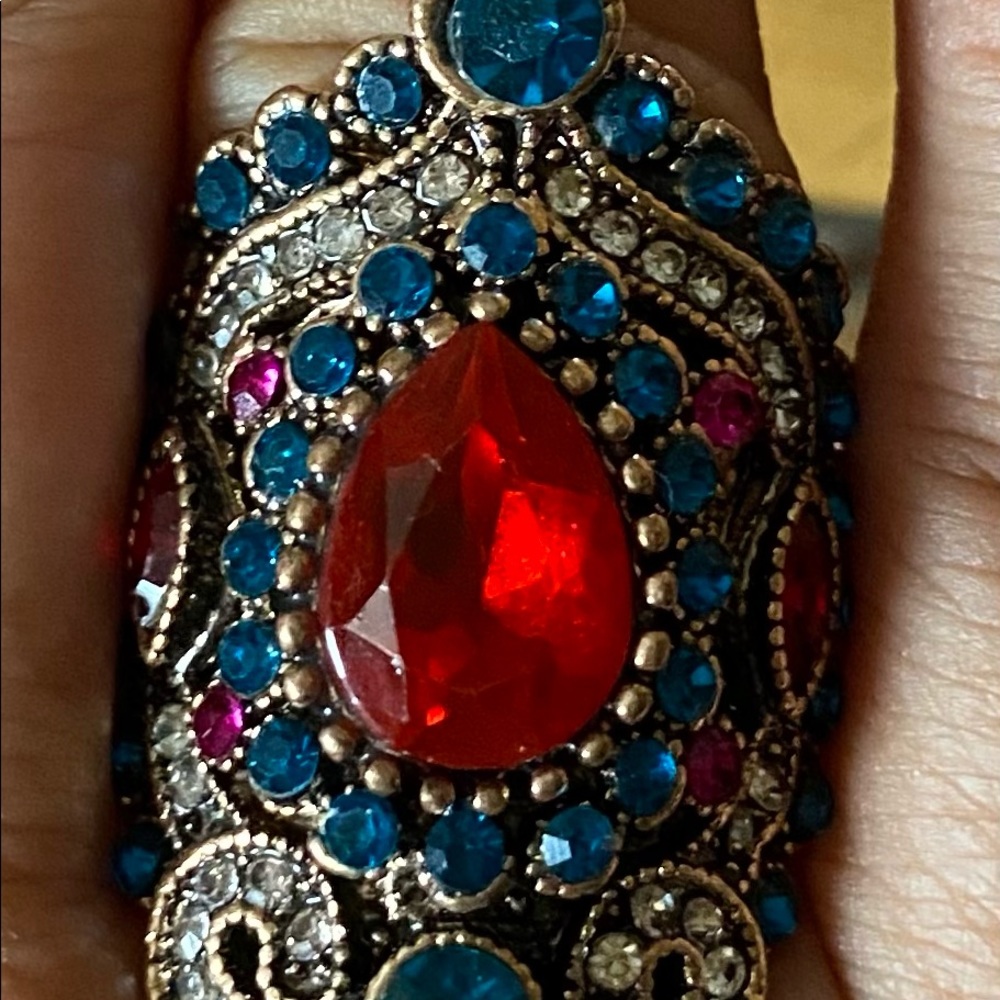 Colorful Jeweled Ring - Picture 6 of 11